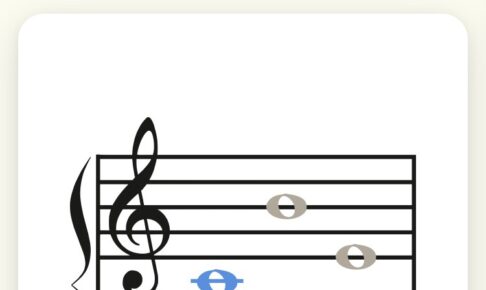 ピアノ音符カード 五線譜 練習画面